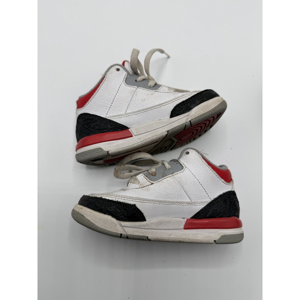 Jordan 3 Retro Fire Red 832033-120 Toddler Size 7.5C Pre-Owned No Box